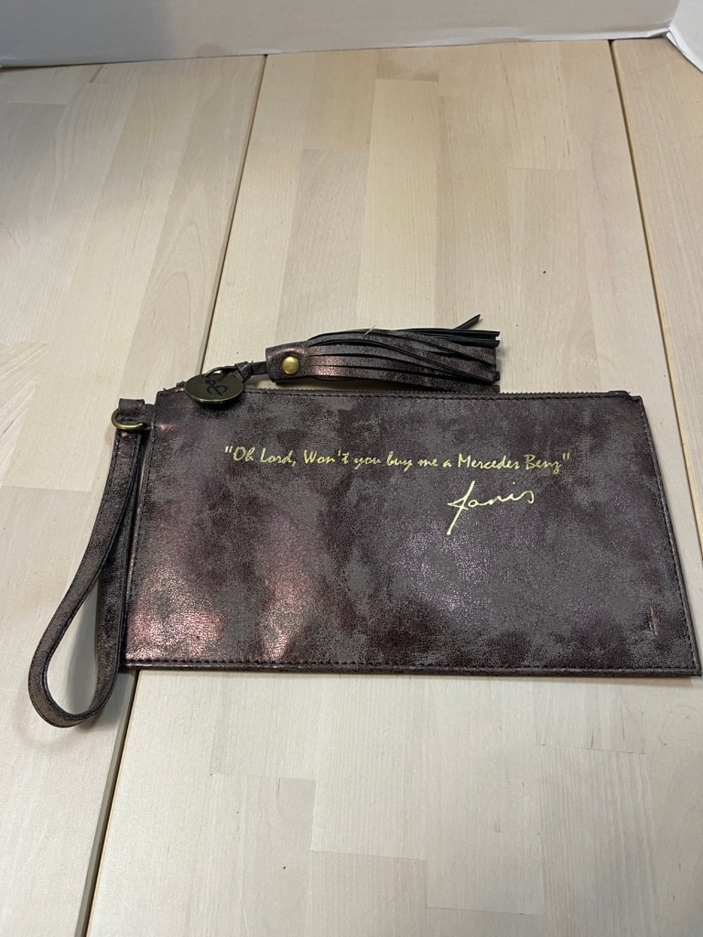 Janis Joplin “Oh Lord, Won’t You Buy Me a Mercedes Benz” Lyric Culture Wristlet - Picture 16 of 16
